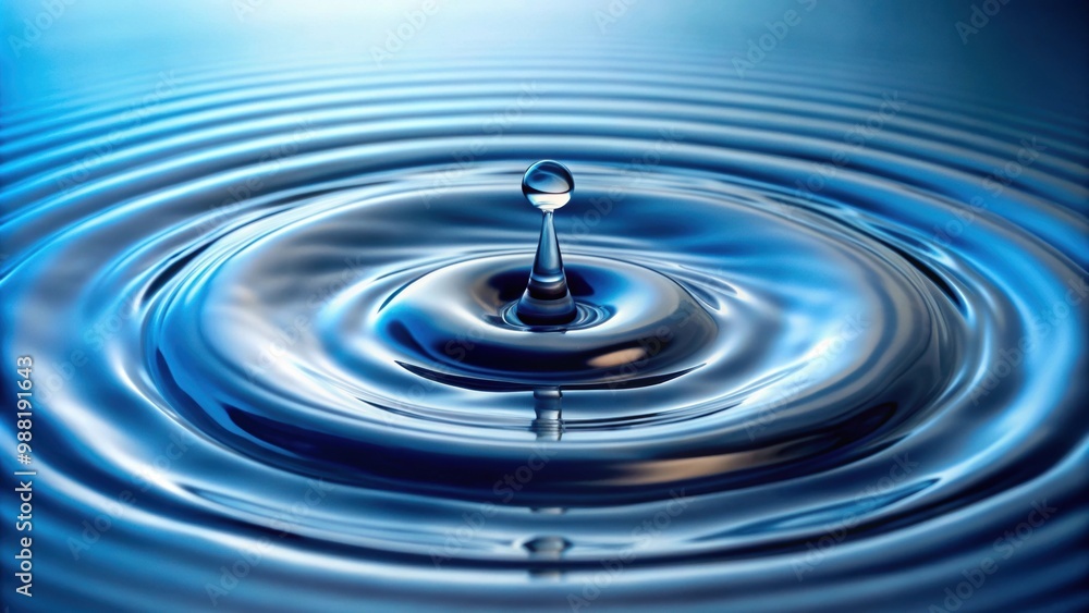 Clear water drop with circular ripples, water, drop, splash, ripple, circle, liquid,purity, freshness, aqua, pure, clean Clear water drop with circular ripples, water, drop, splash, ripple, circle, liquid,purity, freshness, aqua, pure, clean