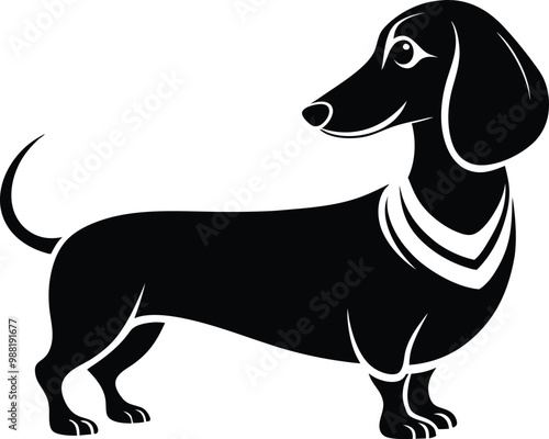 Dachshund Silhouette: Playful and Iconic Sausage Dog