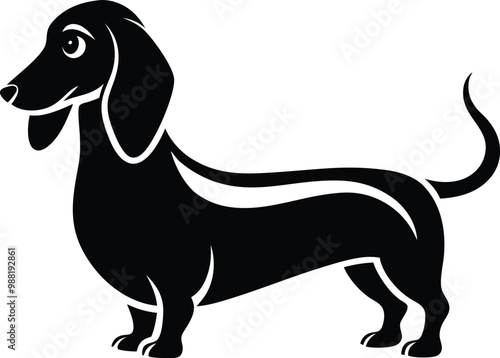 Dachshund Silhouette: Playful and Iconic Sausage Dog