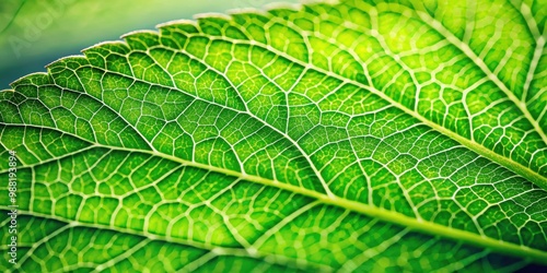 Macro shot of a vibrant green leaf texture , close up, nature, background, detailed, foliage, lush, plant, growth