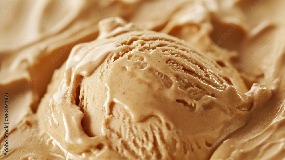 Cappuccino flavor gelato - full frame background detail. Close up of a beige surface texture of cappuccino Ice cream Cappuccino flavor gelato - full frame background detail. Close up of a beige surface texture of cappuccino Ice cream