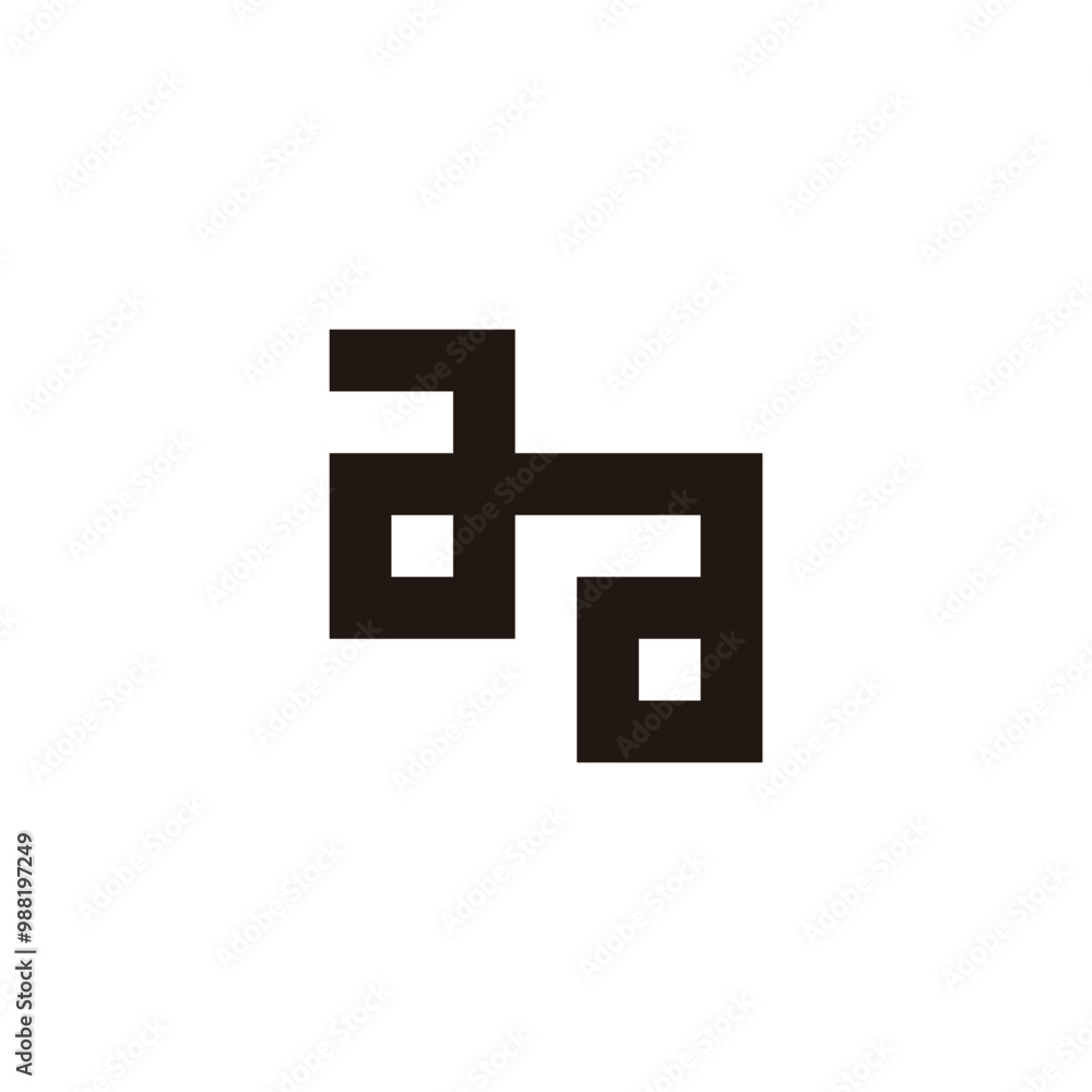 Letter aa square connect geometric symbol simple logo vector Letter aa square connect geometric symbol simple logo vector