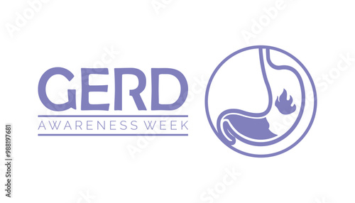 GERD Awareness week is observed every year on November. Medical Healthcare Awareness concept. background, placard, banner template Vector illustration design.