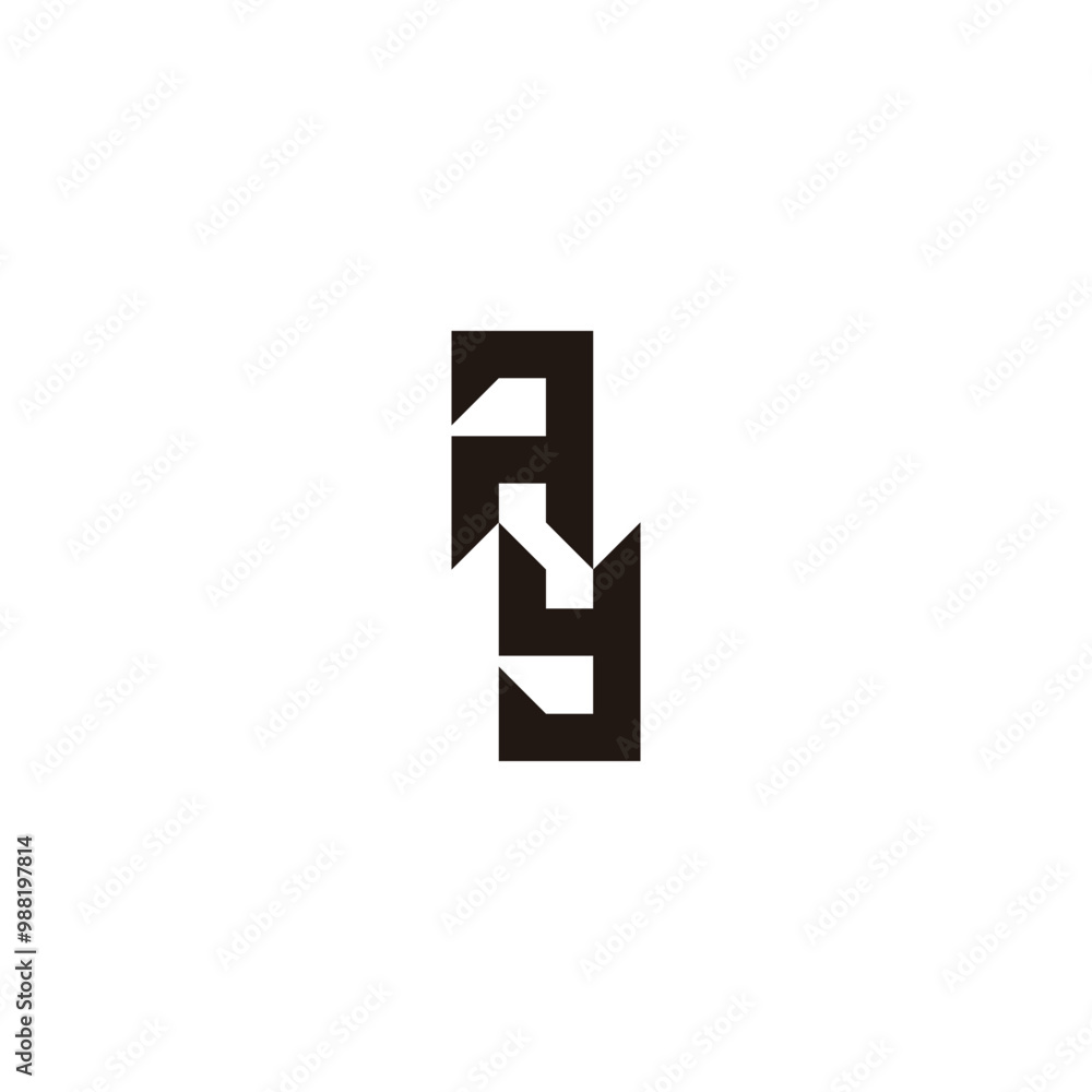 Letter ay knife geometric symbol simple logo vector Letter ay knife geometric symbol simple logo vector