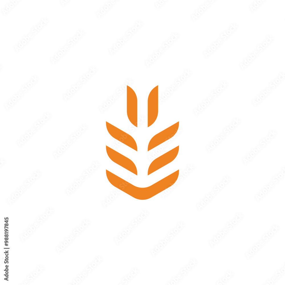 Wheat, letter v geometric symbol simple logo vector Wheat, letter v geometric symbol simple logo vector