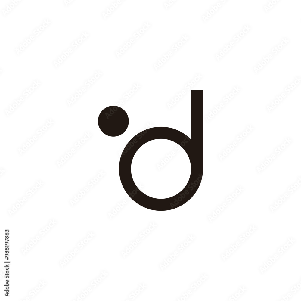 Letter d number 8 circle geometric symbol simple logo vector Letter d number 8 circle geometric symbol simple logo vector