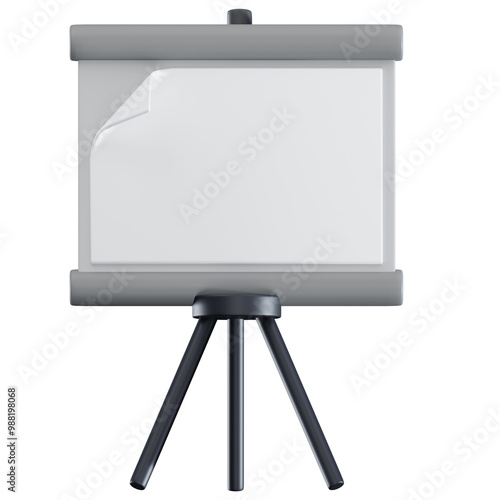 Presentation Stand White V2 3d icon