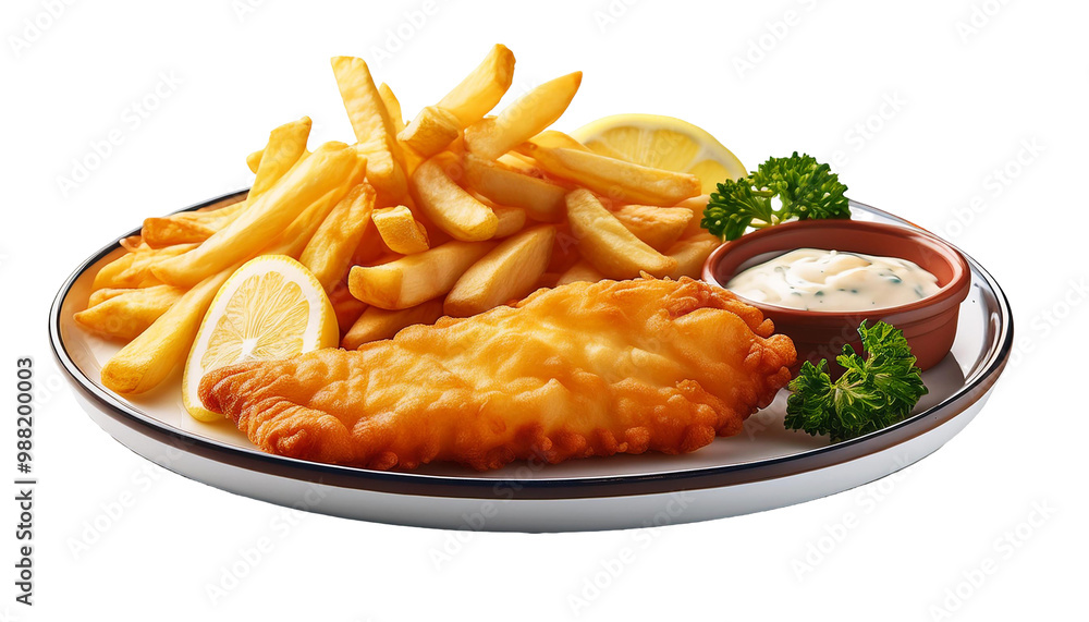 Fish and Chips with Garlic Mayo Dip Fish and Chips with Garlic Mayo Dip