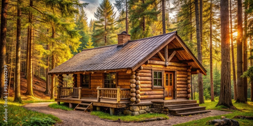 Cozy log cabin nestled in a peaceful forest setting, cabin, woods, nature, peaceful, cozy, rustic, retreat, secluded Cozy log cabin nestled in a peaceful forest setting, cabin, woods, nature, peaceful, cozy, rustic, retreat, secluded