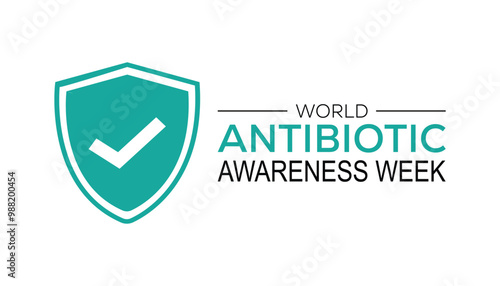 World Antibiotic awareness week is observed every year on November. Medical Healthcare Awareness concept. background, placard, banner template Vector illustration design.