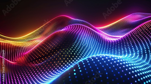 background with color abstract wave dots background