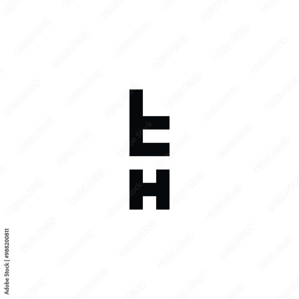 Letter t T H square geometric symbol simple logo vector Letter t T H square geometric symbol simple logo vector