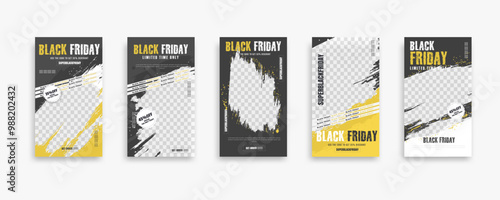 Black friday sale social media post and story design template. Suitable for social media, flyers, banner, and web.
