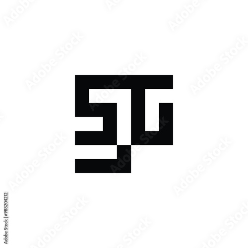 Free Download Letter s, J,  G and r square geometric symbol simple logo vector - GFXLoad