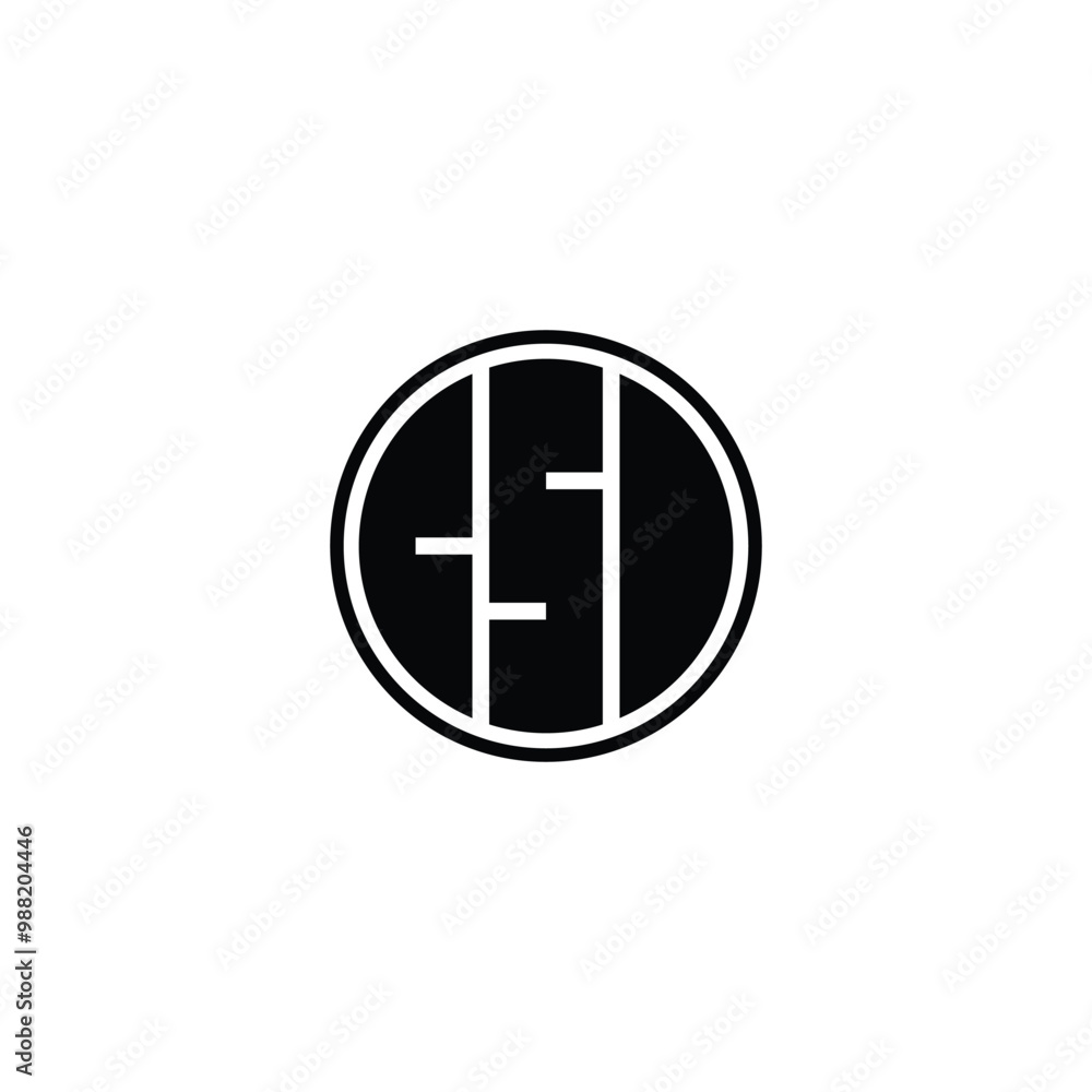 Letter C S I circle geometric symbol simple logo vector Letter C S I circle geometric symbol simple logo vector