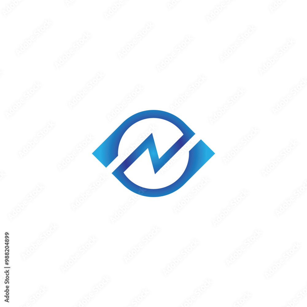 Letter N circle, technology geometric symbol simple logo vector Letter N circle, technology geometric symbol simple logo vector