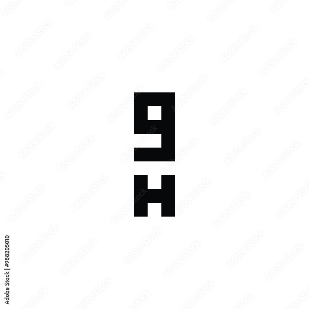 Letter g, T and H square geometric symbol simple logo vector Letter g, T and H square geometric symbol simple logo vector