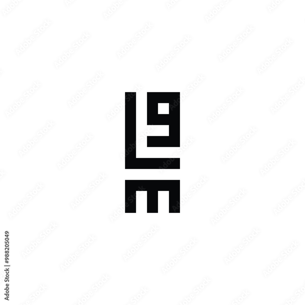 Letter L, t, g and m square geometric symbol simple logo vector Letter L, t, g and m square geometric symbol simple logo vector