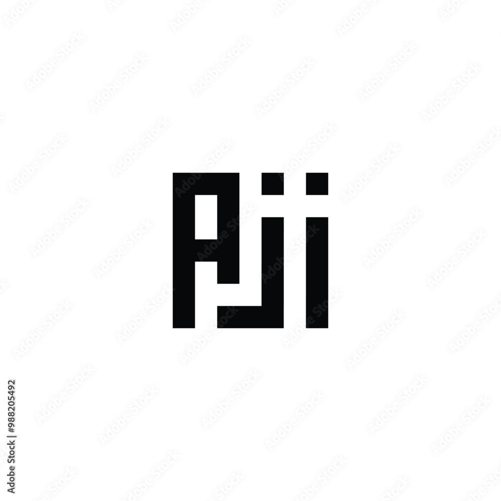 Letter A j i square geometric symbol simple logo vector Letter A j i square geometric symbol simple logo vector