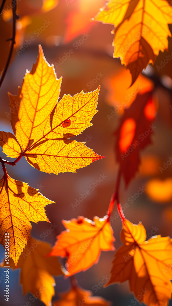 Autumn Leaves Backlit by Sunlight Autumn Leaves Backlit by Sunlight