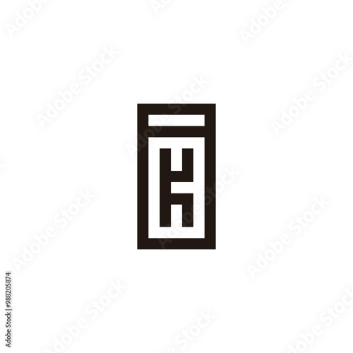 Letter K in number 8 square geometric symbol simple logo vector