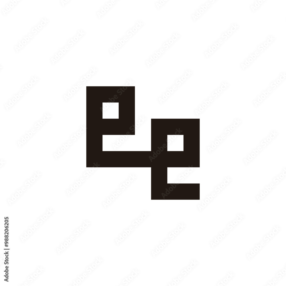 Letter ee square connect geometric symbol simple logo vector Letter ee square connect geometric symbol simple logo vector