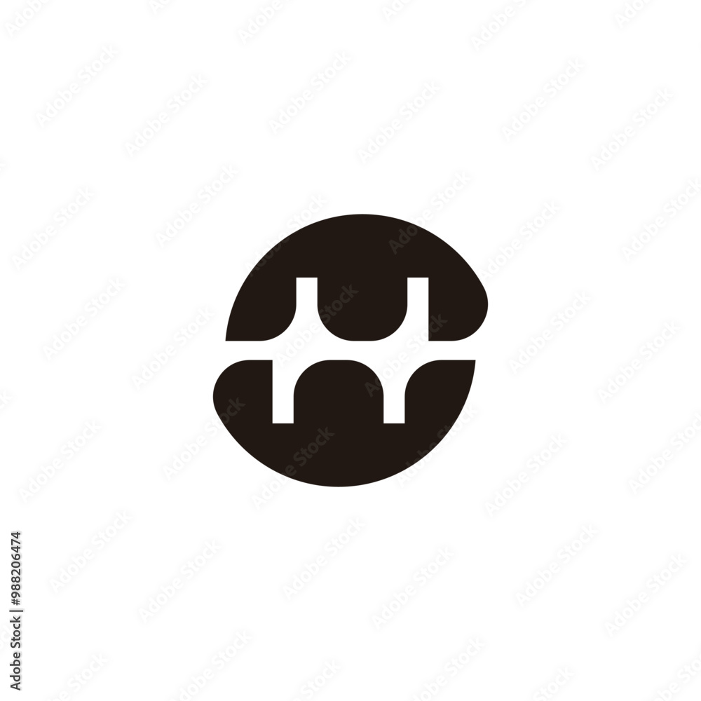 Letter m w curve, leaf geometric symbol simple logo vector Letter m w curve, leaf geometric symbol simple logo vector