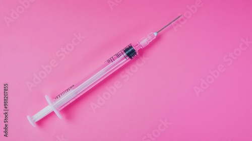 Ozempic Injection on Pink Background: Antidiabetic and Weight Loss Concept photo