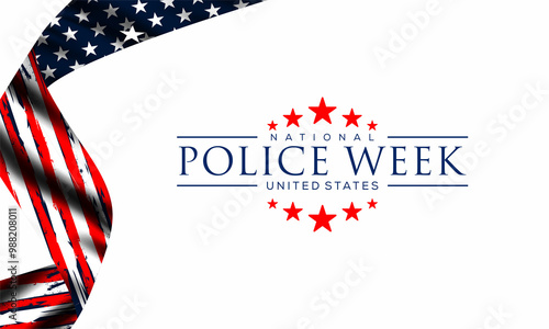 National Police week , tribute to the local, state, and federal officers who have died or disabled, in the line of duty. vektor bakcground