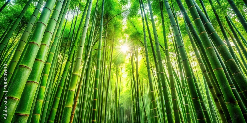 Lush green bamboo forest with tall stems and dense foliage, bamboo, forest, green, nature, Asian, peaceful, tranquil, serene Lush green bamboo forest with tall stems and dense foliage, bamboo, forest, green, nature, Asian, peaceful, tranquil, serene