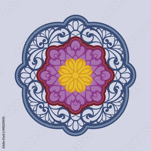 Template for plotter laser cutting of paper, metal engraving, wood carving, cnc, Decorative paper art panel dies