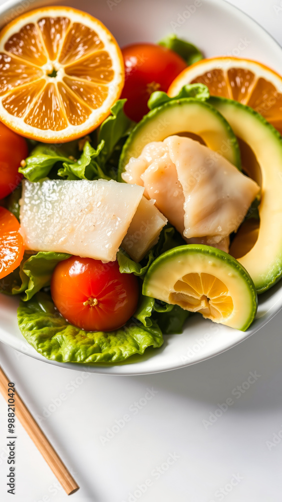Fresh Salad with Avocado, Orange, and Scallops Fresh Salad with Avocado, Orange, and Scallops