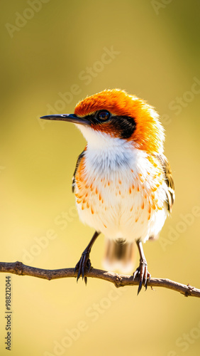 Colorful Bird Perched on Branch photo