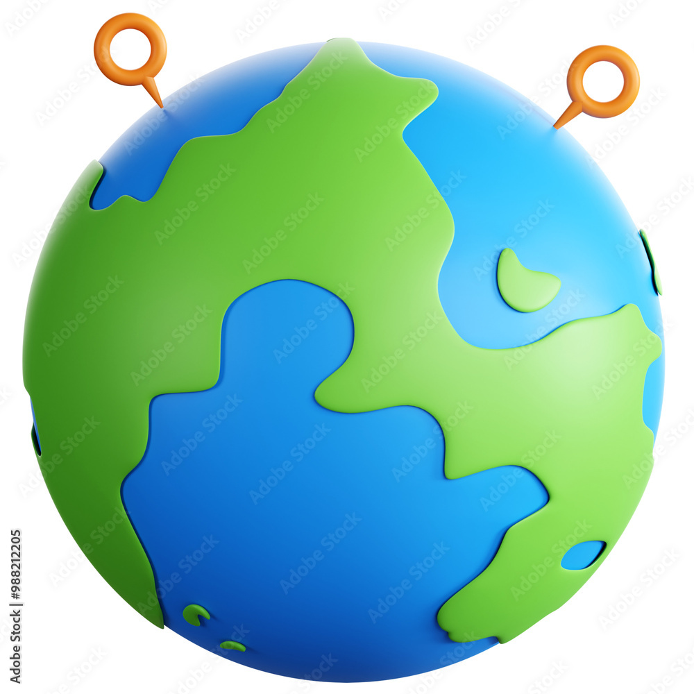 Business Location 3D Illustration Business Location 3D Illustration