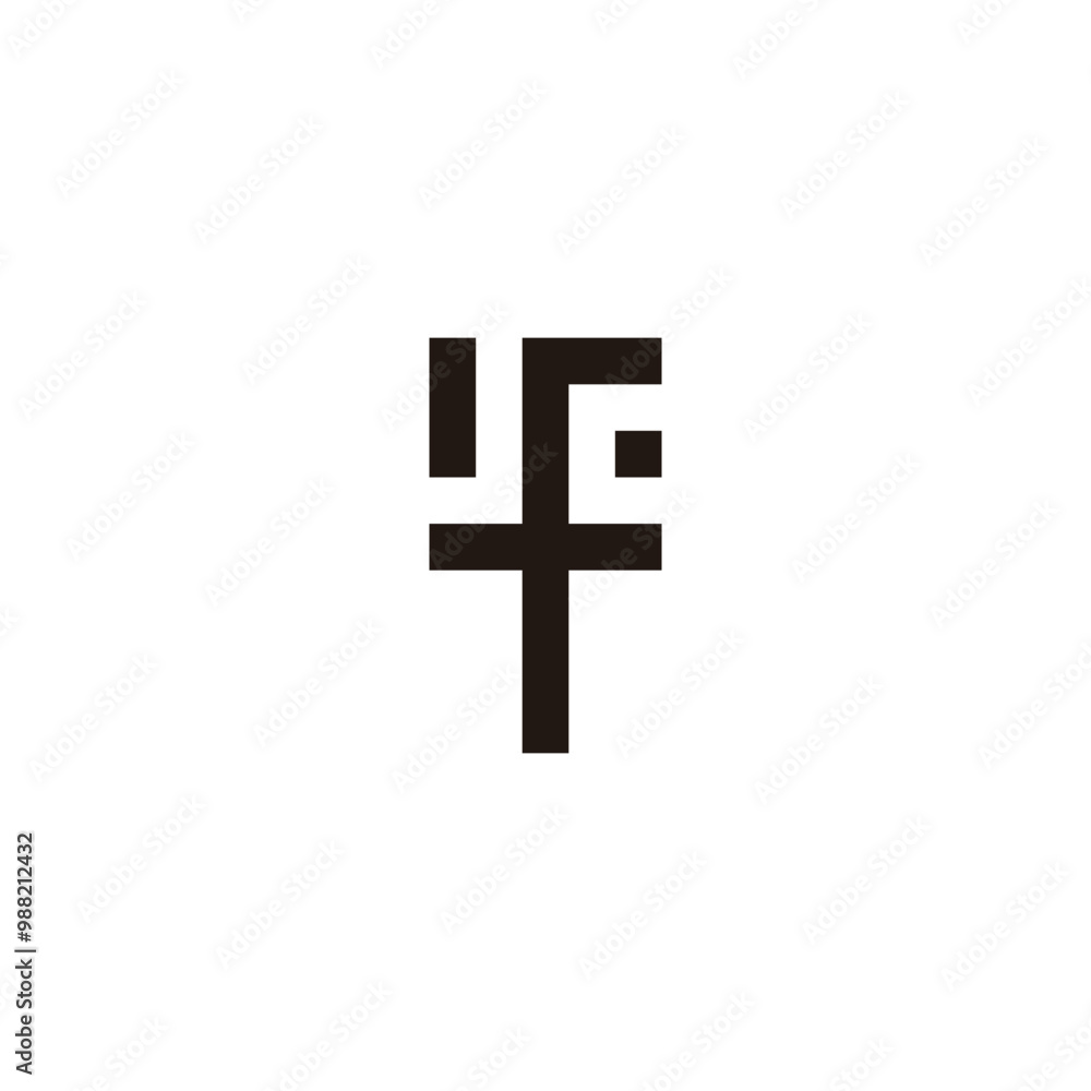 Letter J, f and c square geometric symbol simple logo vector Letter J, f and c square geometric symbol simple logo vector