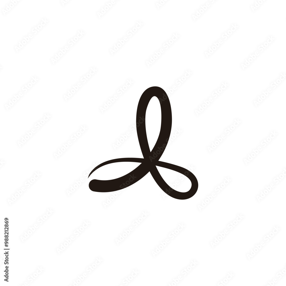 Letter A curve, flower geometric symbol simple logo vector Letter A curve, flower geometric symbol simple logo vector