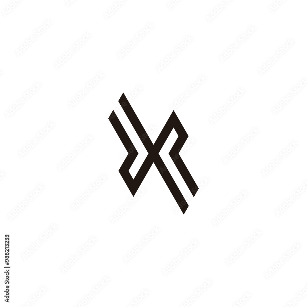 Fototapeta premium Letter X modern, lines geometric symbol simple logo vector