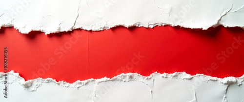 Wallpaper Mural Torn Paper Over Red Background Torontodigital.ca