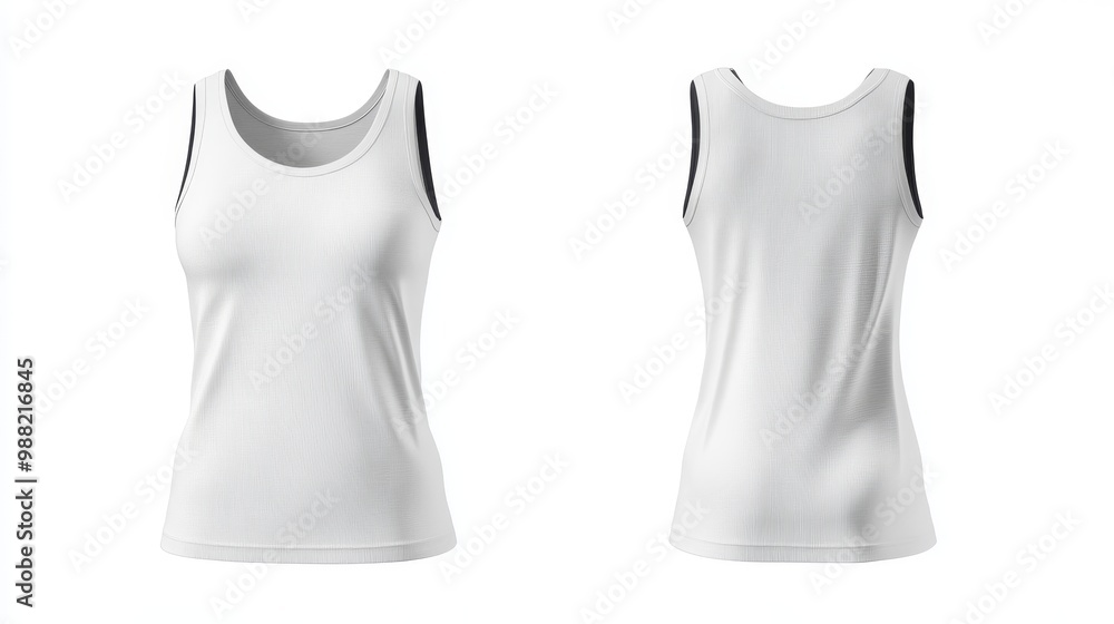 White women tank top mockup. Women tank top template White women tank top mockup. Women tank top template