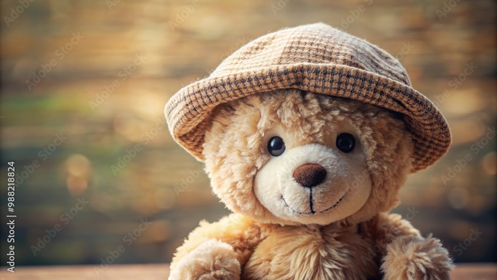 Teddy bear with a cute hat , plush, toy, furry, soft, adorable, cuddly, childhood, stuffed animal, cute, teddy, accessory, whimsical, hat Teddy bear with a cute hat , plush, toy, furry, soft, adorable, cuddly, childhood, stuffed animal, cute, teddy, accessory, whimsical, hat
