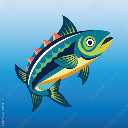Underwater Elegance: Fish Silhouette