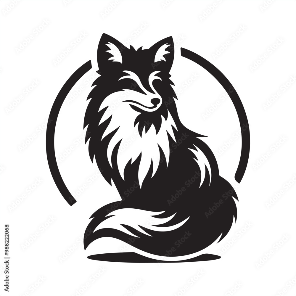 Obraz premium Nature’s Trickster: Fox Silhouette