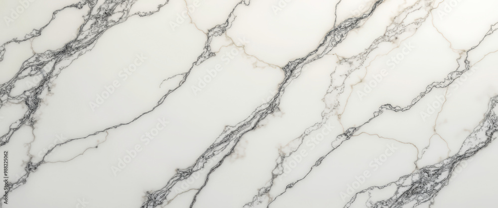 Fototapeta premium White Marble Texture with Black Veins