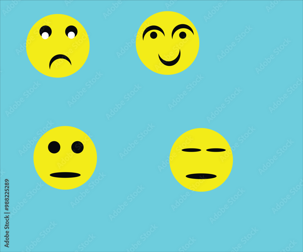 Fototapeta premium Set of smileys with emotions , Different type of emoji