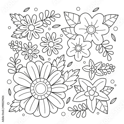 Floral Coloring Page