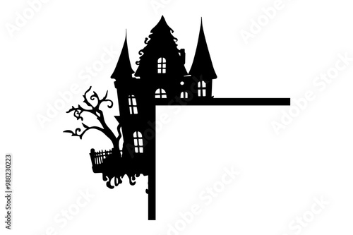 Halloween Door Corners Laser Cut