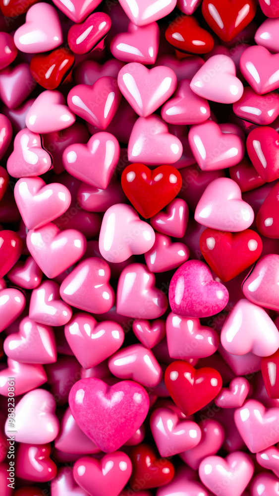 Pink and Red Hearts Background Pink and Red Hearts Background