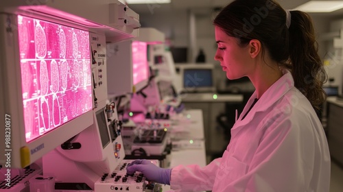 A breast cancer research lab in action