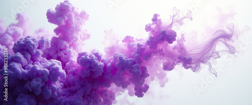 Abstract Purple Ink Cloud