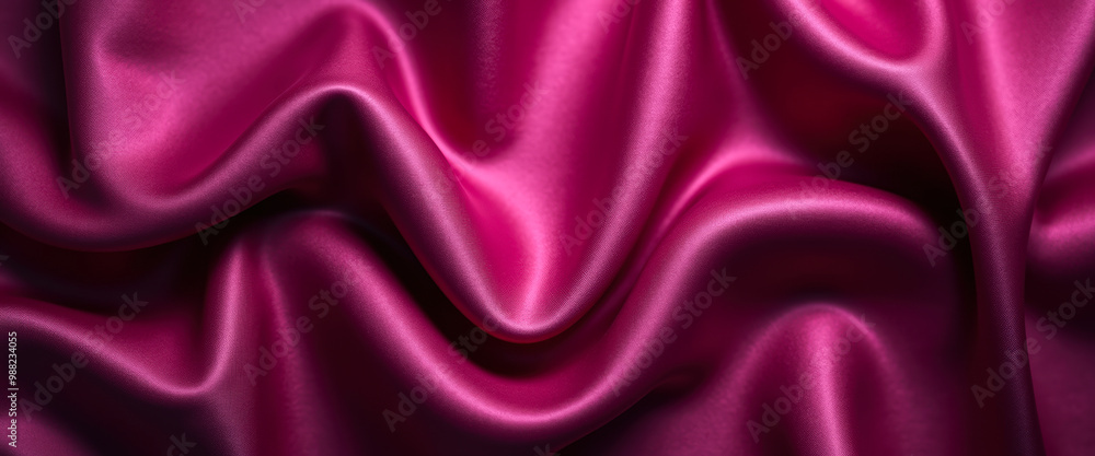 Obraz premium Abstract Smooth Pink Silk Fabric Background Texture